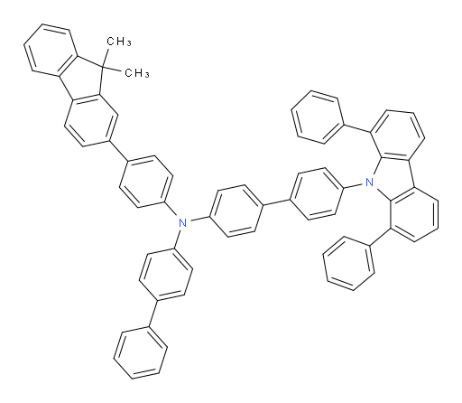 N-([1,1'-biphenyl]-4-yl)-N-(4-(9,9-dimethyl-9H-fluoren-2-yl)phenyl)-4'-(1,8-diphenyl-9H-carbazol-9-yl)-[1,1'-biphenyl]-4-amine