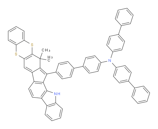 N,N-di([1,1'-biphenyl]-4-yl)-4'-(15,15-dimethyl-1,15-dihydrobenzo[5',6'][1,4]dithiino[2',3':5,6]indeno[2,1-a]carbazol-16-yl)-[1,1'-biphenyl]-4-amine