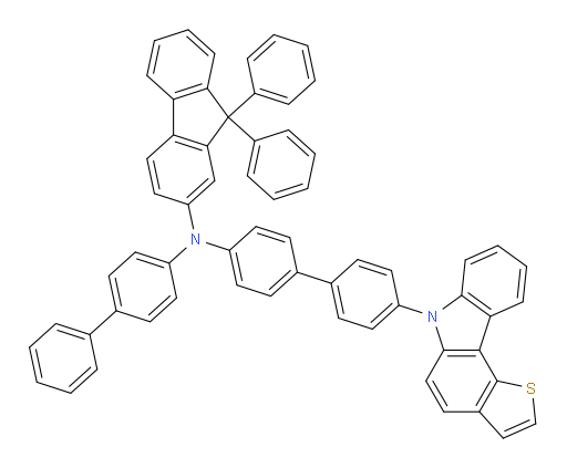 N-(4'-(6H-thieno[3,2-c]carbazol-6-yl)-[1,1'-biphenyl]-4-yl)-N-([1,1'-biphenyl]-4-yl)-9,9-diphenyl-9H-fluoren-2-amine