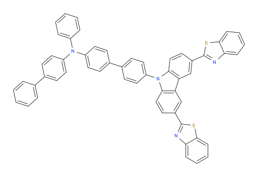 N-([1,1'-biphenyl]-4-yl)-4'-(3,6-bis(benzo[d]thiazol-2-yl)-9H-carbazol-9-yl)-N-phenyl-[1,1'-biphenyl]-4-amine