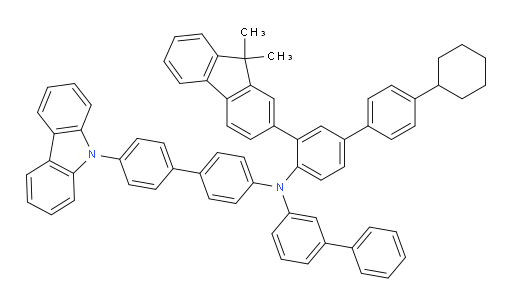 N-(4'-(9H-carbazol-9-yl)-[1,1'-biphenyl]-4-yl)-N-(4'-cyclohexyl-3-(9,9-dimethyl-9H-fluoren-2-yl)-[1,1'-biphenyl]-4-yl)-[1,1'-biphenyl]-3-amine