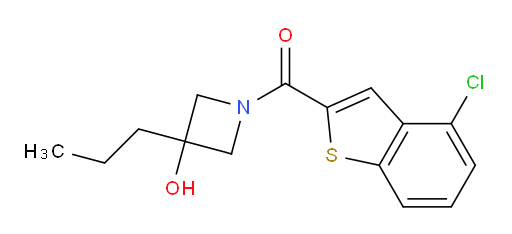 (4-chlorobenzo[b]thiophen-2-yl)(3-hydroxy-3-propylazetidin-1-yl)methanone