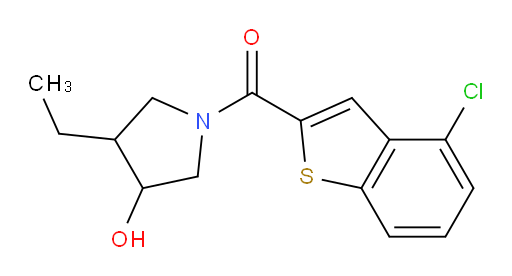 (4-chlorobenzo[b]thiophen-2-yl)(3-ethyl-4-hydroxypyrrolidin-1-yl)methanone