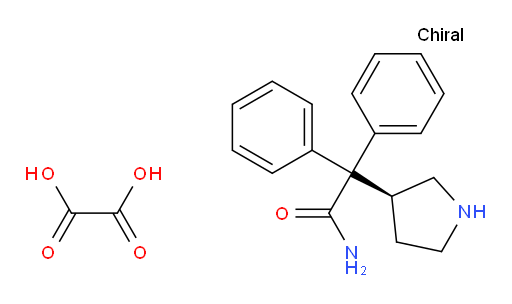 (S)-2,2-diphenyl-2-(pyrrolidin-3-yl)acetamide oxalate
