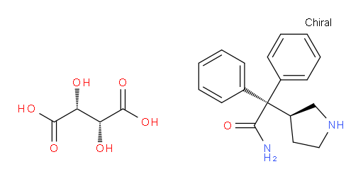 (S)-2,2-diphenyl-2-(pyrrolidin-3-yl)acetamide (2R,3R)-2,3-dihydroxysuccinate