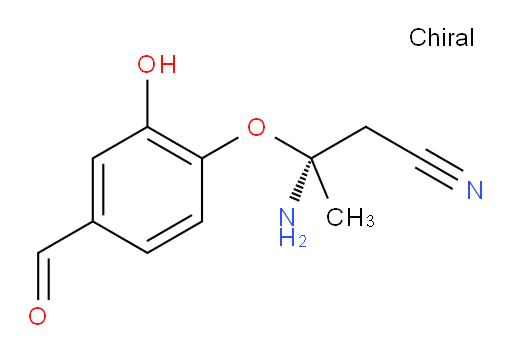 (R)-3-amino-3-(4-formyl-2-hydroxyphenoxy)butanenitrile