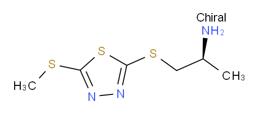 (S)-1-((5-(methylthio)-1,3,4-thiadiazol-2-yl)thio)propan-2-amine