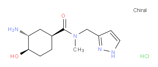 (1S,3R,4R)-N-((1H-pyrazol-3-yl)methyl)-3-amino-4-hydroxy-N-methylcyclohexanecarboxamide hydrochloride