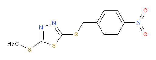 2-(methylthio)-5-((4-nitrobenzyl)thio)-1,3,4-thiadiazole