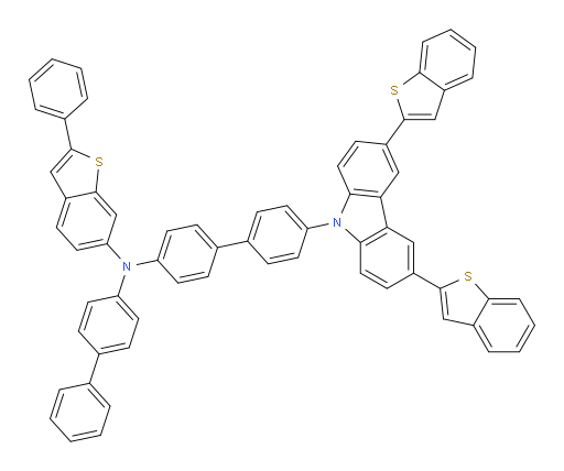 N-([1,1'-biphenyl]-4-yl)-N-(4'-(3,6-bis(benzo[b]thiophen-2-yl)-9H-carbazol-9-yl)-[1,1'-biphenyl]-4-yl)-2-phenylbenzo[b]thiophen-6-amine