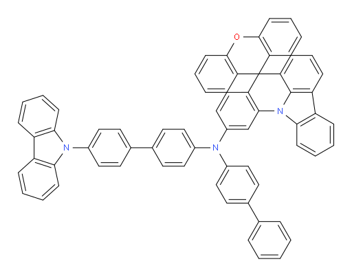 N-(4'-(9H-carbazol-9-yl)-[1,1'-biphenyl]-4-yl)-N-([1,1'-biphenyl]-4-yl)spiro[indolo[3,2,1-de]acridine-8,9'-xanthen]-11-amine