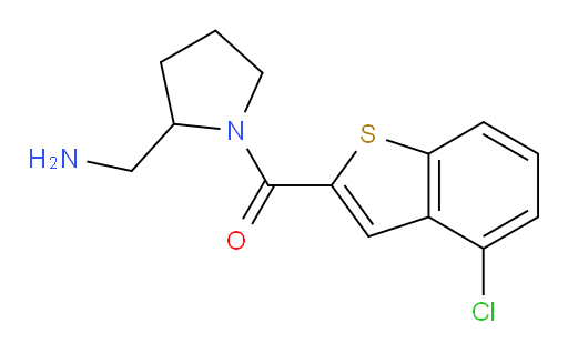 (2-(aminomethyl)pyrrolidin-1-yl)(4-chlorobenzo[b]thiophen-2-yl)methanone