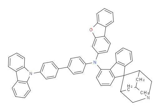N-(4'-(9H-carbazol-9-yl)-[1,1'-biphenyl]-4-yl)-N-(dibenzo[b,d]furan-3-yl)-1-azaspiro[adamantane-4,9'-fluoren]-4'-amine