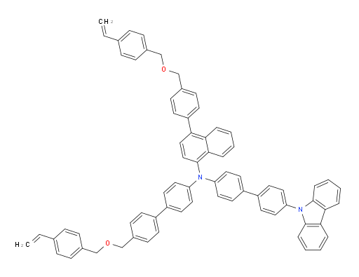 N-(4'-(9H-carbazol-9-yl)-[1,1'-biphenyl]-4-yl)-N-(4'-(((4-vinylbenzyl)oxy)methyl)-[1,1'-biphenyl]-4-yl)-4-(4-(((4-vinylbenzyl)oxy)methyl)phenyl)naphthalen-1-amine