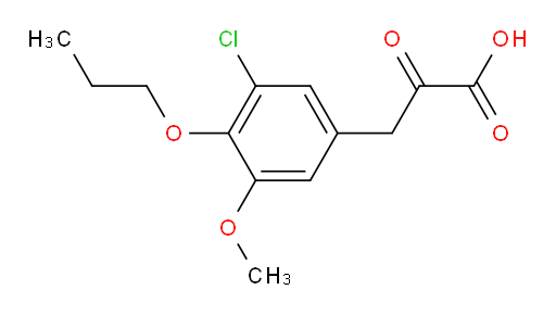 3-(3-chloro-5-methoxy-4-propoxyphenyl)-2-oxopropanoic acid