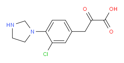 3-(3-chloro-4-(imidazolidin-1-yl)phenyl)-2-oxopropanoic acid