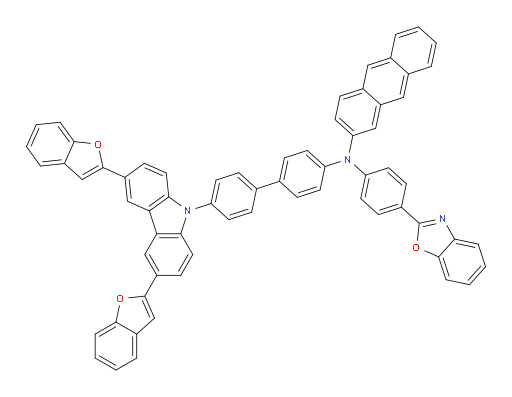 N-(4-(benzo[d]oxazol-2-yl)phenyl)-N-(4'-(3,6-di(benzofuran-2-yl)-9H-carbazol-9-yl)-[1,1'-biphenyl]-4-yl)anthracen-2-amine