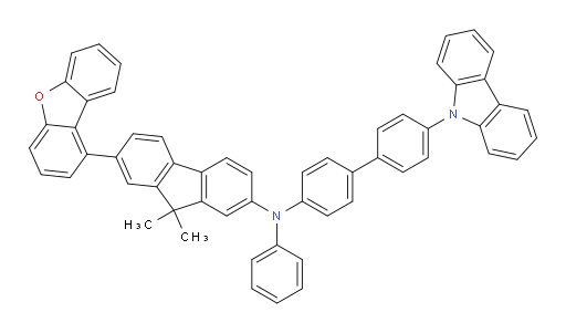 N-(4'-(9H-carbazol-9-yl)-[1,1'-biphenyl]-4-yl)-7-(dibenzo[b,d]furan-1-yl)-9,9-dimethyl-N-phenyl-9H-fluoren-2-amine