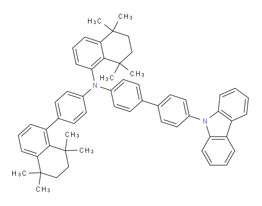 N-(4'-(9H-carbazol-9-yl)-[1,1'-biphenyl]-4-yl)-5,5,8,8-tetramethyl-N-(4-(5,5,8,8-tetramethyl-5,6,7,8-tetrahydronaphthalen-1-yl)phenyl)-5,6,7,8-tetrahydronaphthalen-1-amine