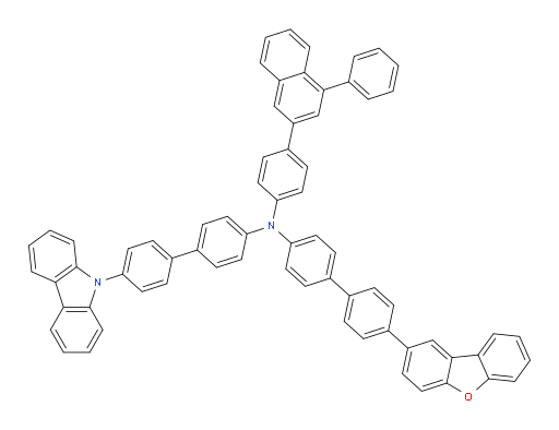 N-(4'-(9H-carbazol-9-yl)-[1,1'-biphenyl]-4-yl)-4'-(dibenzo[b,d]furan-2-yl)-N-(4-(4-phenylnaphthalen-2-yl)phenyl)-[1,1'-biphenyl]-4-amine