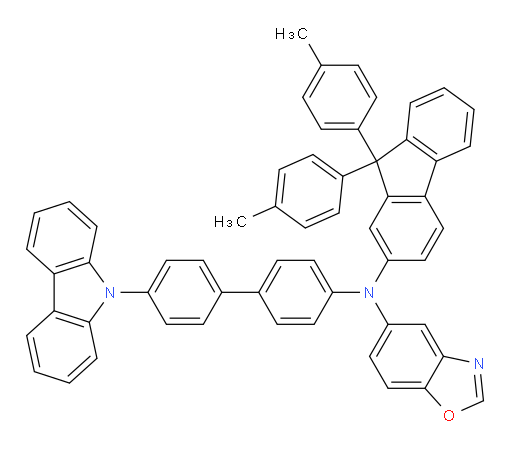 N-(4'-(9H-carbazol-9-yl)-[1,1'-biphenyl]-4-yl)-N-(9,9-di-p-tolyl-9H-fluoren-2-yl)benzo[d]oxazol-5-amine
