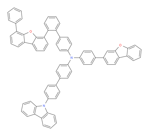 N-(4'-(9H-carbazol-9-yl)-[1,1'-biphenyl]-4-yl)-N-(4-(dibenzo[b,d]furan-3-yl)phenyl)-2'-(6-phenyldibenzo[b,d]furan-4-yl)-[1,1'-biphenyl]-4-amine