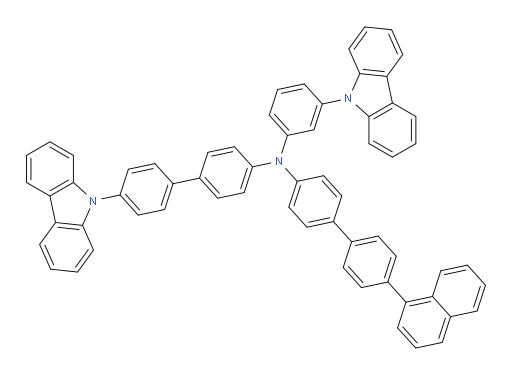 N-(4'-(9H-carbazol-9-yl)-[1,1'-biphenyl]-4-yl)-N-(3-(9H-carbazol-9-yl)phenyl)-4'-(naphthalen-1-yl)-[1,1'-biphenyl]-4-amine