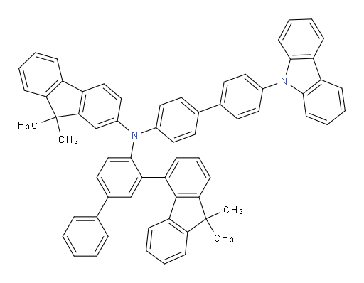 N-(4'-(9H-carbazol-9-yl)-[1,1'-biphenyl]-4-yl)-N-(3-(9,9-dimethyl-9H-fluoren-4-yl)-[1,1'-biphenyl]-4-yl)-9,9-dimethyl-9H-fluoren-2-amine