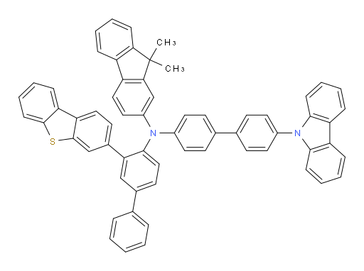 N-(4'-(9H-carbazol-9-yl)-[1,1'-biphenyl]-4-yl)-N-(3-(dibenzo[b,d]thiophen-3-yl)-[1,1'-biphenyl]-4-yl)-9,9-dimethyl-9H-fluoren-2-amine