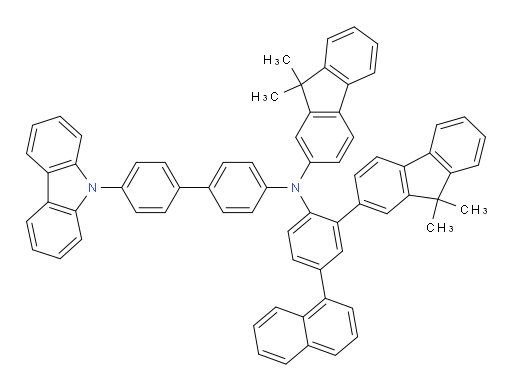 N-(4'-(9H-carbazol-9-yl)-[1,1'-biphenyl]-4-yl)-N-(2-(9,9-dimethyl-9H-fluoren-2-yl)-4-(naphthalen-1-yl)phenyl)-9,9-dimethyl-9H-fluoren-2-amine