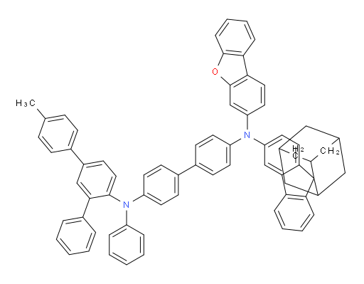 N4-(dibenzo[b,d]furan-3-yl)-N4'-(4-methyl-[1,1':3',1''-terphenyl]-4'-yl)-N4'-phenyl-N4-(spiro[adamantane-2,9'-fluoren]-3'-yl)-[1,1'-biphenyl]-4,4'-diamine