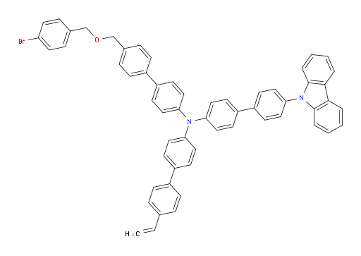 N-(4'-(9H-carbazol-9-yl)-[1,1'-biphenyl]-4-yl)-4'-(((4-bromobenzyl)oxy)methyl)-N-(4'-vinyl-[1,1'-biphenyl]-4-yl)-[1,1'-biphenyl]-4-amine
