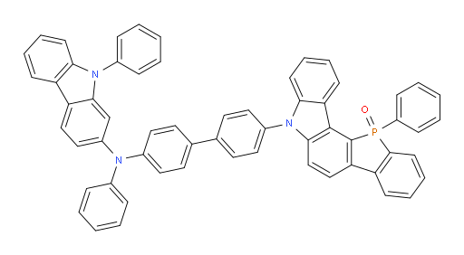 12-phenyl-5-(4'-(phenyl(9-phenyl-9H-carbazol-2-yl)amino)-[1,1'-biphenyl]-4-yl)-5,12-dihydrophosphindolo[3,2-c]carbazole 12-oxide