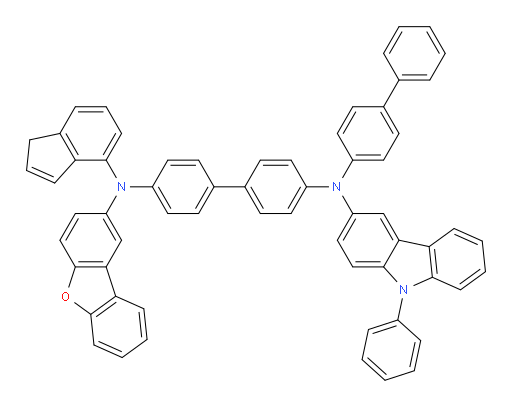 N4-([1,1'-biphenyl]-4-yl)-N4'-(dibenzo[b,d]furan-2-yl)-N4'-(1H-inden-4-yl)-N4-(9-phenyl-9H-carbazol-3-yl)-[1,1'-biphenyl]-4,4'-diamine
