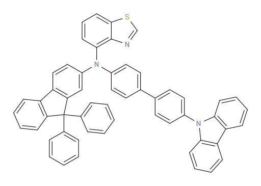N-(4'-(9H-carbazol-9-yl)-[1,1'-biphenyl]-4-yl)-N-(9,9-diphenyl-9H-fluoren-2-yl)benzo[d]thiazol-4-amine