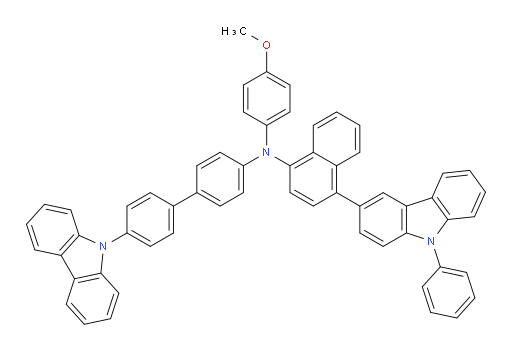 N-(4'-(9H-carbazol-9-yl)-[1,1'-biphenyl]-4-yl)-N-(4-methoxyphenyl)-4-(9-phenyl-9H-carbazol-3-yl)naphthalen-1-amine
