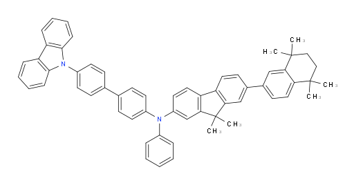 N-(4'-(9H-carbazol-9-yl)-[1,1'-biphenyl]-4-yl)-9,9-dimethyl-N-phenyl-7-(5,5,8,8-tetramethyl-5,6,7,8-tetrahydronaphthalen-2-yl)-9H-fluoren-2-amine