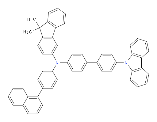 N-(4'-(9H-carbazol-9-yl)-[1,1'-biphenyl]-4-yl)-9,9-dimethyl-N-(4-(naphthalen-1-yl)phenyl)-9H-fluoren-3-amine