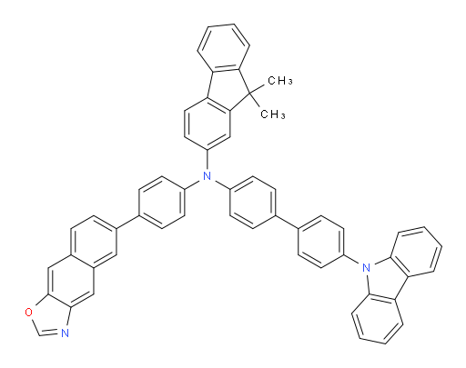 N-(4'-(9H-carbazol-9-yl)-[1,1'-biphenyl]-4-yl)-9,9-dimethyl-N-(4-(naphtho[2,3-d]oxazol-6-yl)phenyl)-9H-fluoren-2-amine