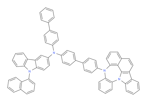 N-(4'-(4H-4,8b-diazaindeno[1,2,3-gh]pleiaden-4-yl)-[1,1'-biphenyl]-4-yl)-N-([1,1'-biphenyl]-4-yl)-9-(naphthalen-1-yl)-9H-carbazol-3-amine