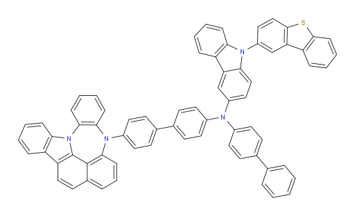 N-(4'-(4H-4,8b-diazaindeno[1,2,3-gh]pleiaden-4-yl)-[1,1'-biphenyl]-4-yl)-N-([1,1'-biphenyl]-4-yl)-9-(dibenzo[b,d]thiophen-2-yl)-9H-carbazol-3-amine