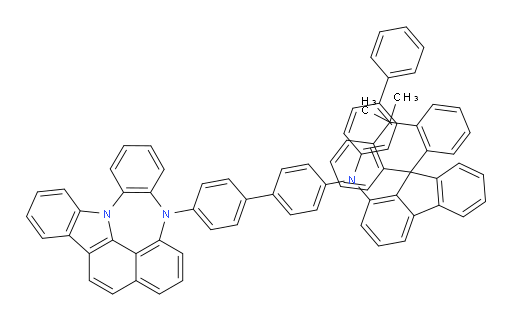 N-(4'-(4H-4,8b-diazaindeno[1,2,3-gh]pleiaden-4-yl)-[1,1'-biphenyl]-4-yl)-N-([1,1'-biphenyl]-4-yl)-10,10-dimethyl-10H-spiro[anthracene-9,9'-fluoren]-1'-amine