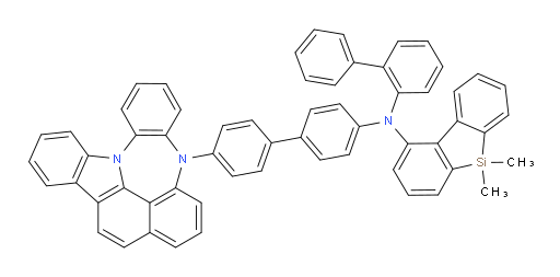 N-(4'-(4H-4,8b-diazaindeno[1,2,3-gh]pleiaden-4-yl)-[1,1'-biphenyl]-4-yl)-N-([1,1'-biphenyl]-2-yl)-5,5-dimethyl-5H-dibenzo[b,d]silol-1-amine