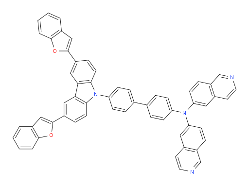 N-(4'-(3,6-di(benzofuran-2-yl)-9H-carbazol-9-yl)-[1,1'-biphenyl]-4-yl)-N-(isoquinolin-6-yl)isoquinolin-6-amine