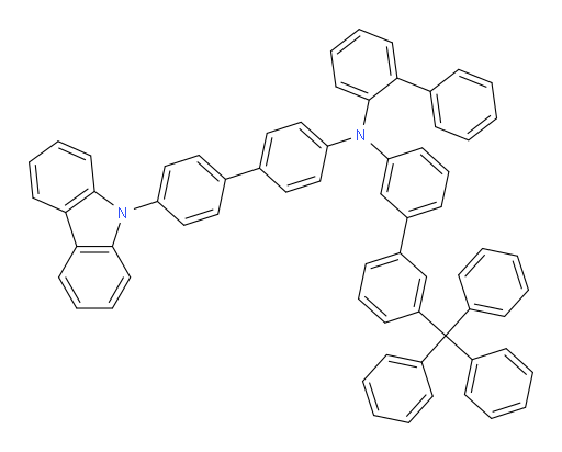 N-(4'-(9H-carbazol-9-yl)-[1,1'-biphenyl]-4-yl)-N-(3'-trityl-[1,1'-biphenyl]-3-yl)-[1,1'-biphenyl]-2-amine