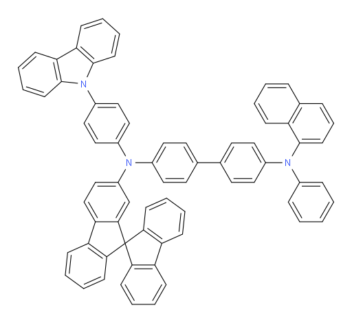 N4-(9,9'-spirobi[fluoren]-7-yl)-N4-(4-(9H-carbazol-9-yl)phenyl)-N4'-(naphthalen-1-yl)-N4'-phenyl-[1,1'-biphenyl]-4,4'-diamine