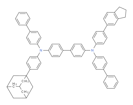 N4,N4'-di([1,1'-biphenyl]-4-yl)-N4-(4-(adamantan-1-yl)phenyl)-N4'-(4-(2,3-dihydro-1H-inden-5-yl)phenyl)-[1,1'-biphenyl]-4,4'-diamine