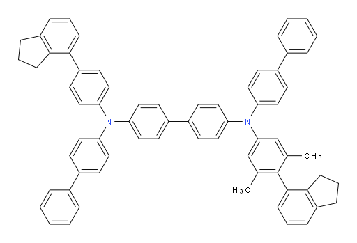 N4,N4'-di([1,1'-biphenyl]-4-yl)-N4-(4-(2,3-dihydro-1H-inden-4-yl)-3,5-dimethylphenyl)-N4'-(4-(2,3-dihydro-1H-inden-4-yl)phenyl)-[1,1'-biphenyl]-4,4'-diamine