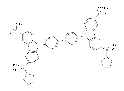 4,4'-bis(3-(cyclopentyldimethylsilyl)-6-(trimethylsilyl)-9H-carbazol-9-yl)-1,1'-biphenyl