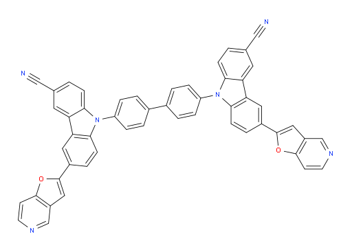 9,9'-([1,1'-biphenyl]-4,4'-diyl)bis(6-(furo[3,2-c]pyridin-2-yl)-9H-carbazole-3-carbonitrile)